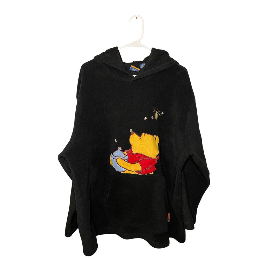 Vintage 90s Disney Winnie the Pooh Fleece Hoodie Sweatshirt